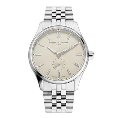 Frederique Constant Men's Classic Swiss Made Automatic Silver Stainless Steel Watch, Beige Matte Dial, Style: FC-530CR3B6B