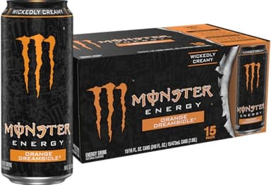 Monster Energy Orange Dreamsicle, Energy Drink, 16 Ounce (Pack of 15)
