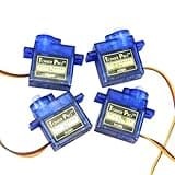 PUSLAKO 4PCS in one Pack SG90 9g Micro servo Motor for RC Helicopter Airplane Car Boat Robot Controls Compatible with Arduino Raspberry Pi