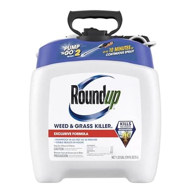 Roundup Weed and Grass Killer₄ with Pump 'N Go 2 Sprayer, Use in and Around Flower Beds, Trees & More, 1.33 gal.