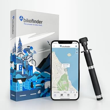 BikeFinder Gen2 - Anti-Theft Bike Tracker with Wi-Fi, GPS, LPWAN and Bluetooth, Hidden and Locked Inside Handlebar, Worldwide Coverage, eSIM Included - Subscription Required