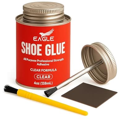 Eagle Shoe Cement – Heavy Duty Shoe Sole Glue for Repair – Strong Waterproof Shoe Adhesive for Sneakers, Boots, and Rubber Soles – Leather and Rubber Shoe Glue for Sole Repair (4 oz)