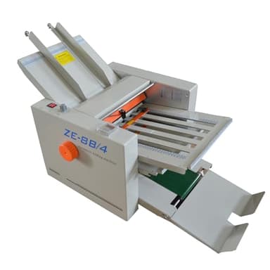 Banfluxion Digital Paper Folder 110V, Automatic Document Folding Machine w/ 4 Trays, Electronic Counter, Adjustable Speed (262ft/min Max), Desktop Paper Folding Machine for Manuals, Docs, Letters