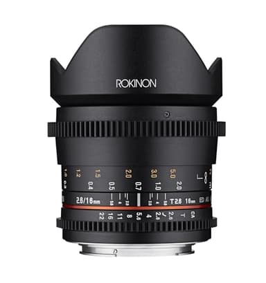 Rokinon 16mm T/2.6 Full Frame Cine Wide Angle Lens for Sony E-Mount, Black (FFDS16M-NEX)