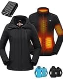 Women Heated Jacket Battery Pack Included Waterproof Ski Snow Snowboard Puffer Coat Hooded Usb Electric Warm Lady Rechargeable Apparel Winter Work Motorcycle Female Clothes Vest 7.4v 12v Graphene