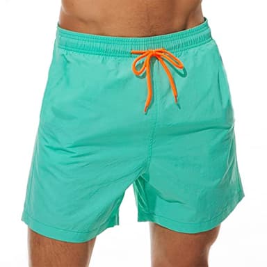 Dissolving Swim Trunks Prank Shorts Funny Gift for Brother Boyfriend Bachelor Beach Party in The Swimming Pool(Cyan Blue,Medium)