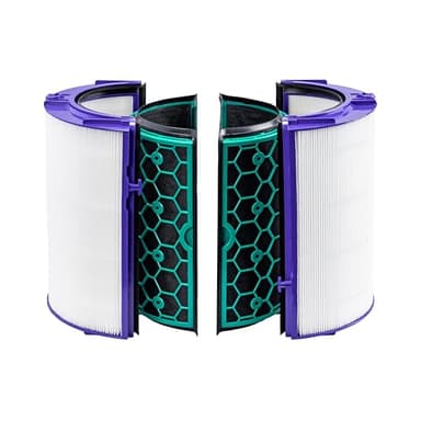 Pure Daisy Replacement Filter for Dyson Air Purifier HP04, TP04, DP04, TP05, DP05 - Includes 2 HEPA Filters, 2 Carbon Filters, and Cleaning Brush - Not Compatible with TP01, HP01, PH Series Models