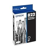 EPSON 822 DURABrite Ultra Ink Standard Capacity Black Cartridge (T822120-S) Works with WorkForce Pro WF-3820, WF-3823, WF-4820, WF-4830, WF-4833, WF-4834