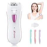 Epilator, Smooth Glide Epilator for Women, Facial and Body Hair Remover for Women, Rechargeable Hair Removal with LED Cold Light, Cordless & Portable Design for Face, Bikini, Armpits, Arms, and Legs