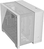 CORSAIR 2500D AIRFLOW Small-Tower mATX Dual Chamber PC Case – Tempered Glass – Reverse Connection Motherboard Compatible – No Fans Included – White