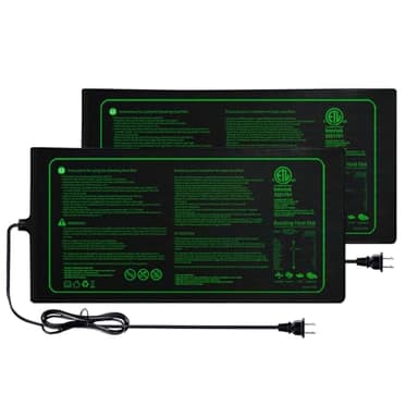 Upgrade Version 2PK Seedling Heat Mat with ETL Listed,Warm Hydroponic Heating Pad for Seed Starting,Indoor Gardening,Brewing and Greenhouses,Durable Waterproof Black Plant Heat Mat