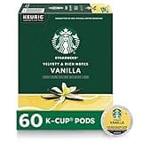 Starbucks K-Cup Coffee Pods, Vanilla Flavored Coffee, Naturally Flavored, 100% Arabica, 6 boxes (60 pods total)