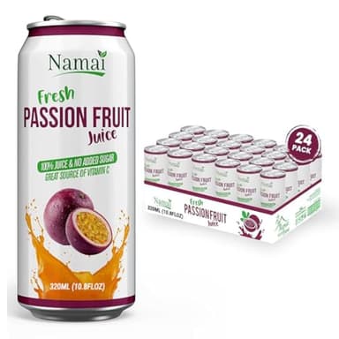 Namai Pure Passion Fruit Juice, No Added Sugar, 24-Pack
