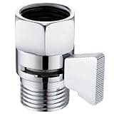 Angle Simple Shower Flow Water Valve, Brass Shut Off Valve for Hand Shower, RV Hose Flow Restrictor, Chrome