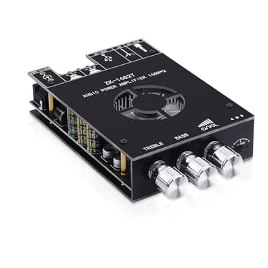 Audio Amplifier Board, ZK-1602T Bluetooth 5.0 Power Amp for Home Speakers 2.0 Channel 160W+160W Stereo Mini Amplifier Module TDA7498E Chip W/TB, USB, AUX, DC 15-36V