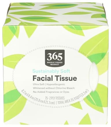 365 By Whole Foods Market, Sustainably Soft Facial Tissues, 75 Count