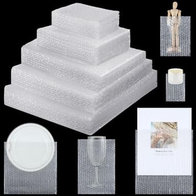 100 Pcs 5 Sizes Bubble Pouches Bags Bubble Bags for Shipping Packing Cushion Wrap Pockets Moving Supplies for Dishes and Glasses, China Cups, Glassware Mugs Packaging(Mixed Size,Clear)