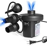 Air Pump Electric Quick Inflate and Deflate Air Pump for Inflatables with 3 Nozzles for Pool Floats, Couch, Air Mattress Beds, Furniture, Floating Ring, Outdoor Camping, 220V/130W