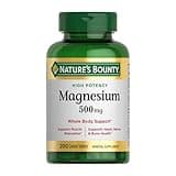 Nature's Bounty Magnesium, Bone and Muscle Health, Whole Body Support, Tablets, 500 Mg, 200 Ct