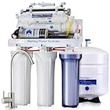 iSpring RCC1UP 6-Stage 100 GPD Under Sink Reverse Osmosis Drinking Water Filtration System with Booster Pump and UV Ultraviolet Filter, Patented Top-Mounted Faucet Design for Easy Installation