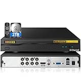 DVR 8-Channel Hybrid Capability 5-in-1 Digital Video Recorder 5.0MP HD Security DVR Recorder AHD/Analog/TVI/CVBS/IP Security Camera System Video Surveillance,Max to 6TB (2TB HDD Included)