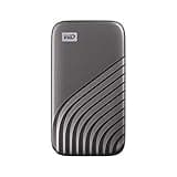 Western Digital 2TB My Passport SSD Portable External Solid State Drive, Gray, Sturdy and Blazing Fast, Password Protection with Hardware Encryption - WDBAGF0020BGY-WESN