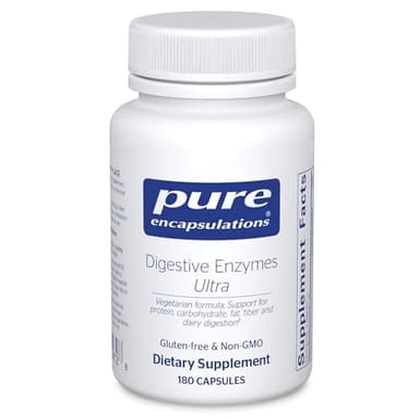 Pure Encapsulations Digestive Enzymes Ultra - Vegetarian Digestive Enzyme Supplement to Support Protein, Carb, Fiber, and Dairy Digestion* - 180 Capsules