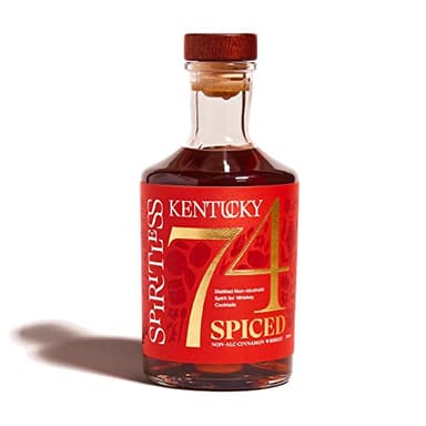 Kentucky 74 Spiced Non-Alcoholic Cinnamon Whiskey, Alcohol-Free Spirit for Cocktails, 700ml Bottle
