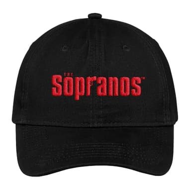 HBO - The Sopranos Logo Embroidered Hat - Officially Licensed - Black
