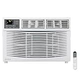 ROVSUN 8000 BTU Air Conditioner Window Unit with Heat, 4-in-1 Window AC Unit Cooler, Heater, Dehumidifier & Fan with Timer, Remote Control & Installation Kit for Rooms up to 350 Sq. Ft, 115V/60Hz