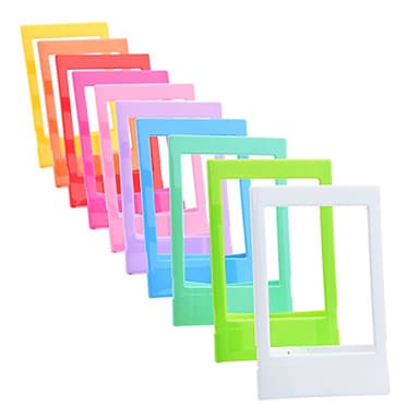 Sunmns 10 Pieces Colorful Mini Photo Picture Frames Compatible with Fujifilm Instax Mini Cameras, Link Smartphone Printer Films
