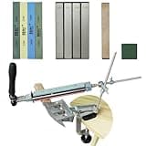 Fixed-Angle Kitchen Knife Sharpener kit System with 8 Whetstones,Professional Precision 360° Flipping Adjust Stainless Steel Home Knife Sharpening