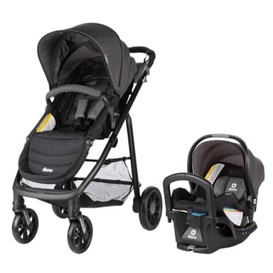 Diono Quantum 4 3-in-1 Travel System with LiteClik 30 R SafePlus Infant Car Seat and Base, Rear-Facing for Infants 4-30lbs, Includes Infant Car Seat Folding Stroller and Toddler Seat (Gray Slate)