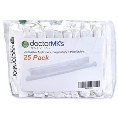 Suppository Applicators (25-Pack), Fits Most Suppositories, Pills and Tablets, Individually Wrapped, Disposable, by Doctor MK's®