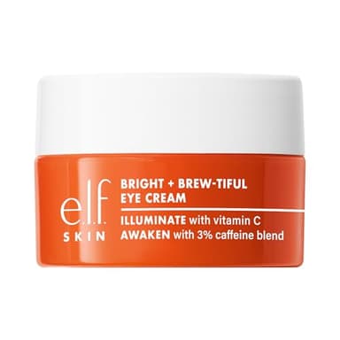 e.l.f. SKIN Bright + Brew-tiful Eye Cream, Helps Brighten Appearance Of Undereye Dark Circles & Repair Puffiness, Vegan & Cruelty-Free