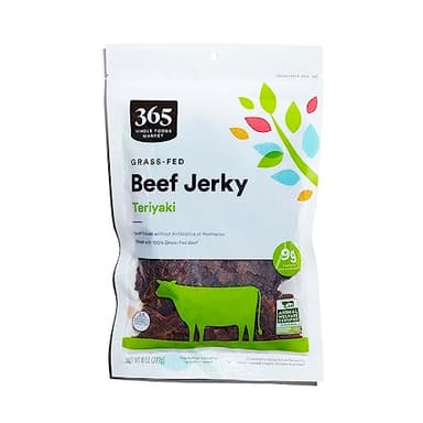 365 by Whole Foods Market, Grass-Fed Beef Jerky, Teriyaki, 8 Ounce