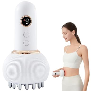 Paiaito Lymphatic Drainage Massager & Anti Cellulite Massage Tool, Helps Reduce Stretch Marks & Cellulite, for Legs, Arms & Belly, Body Sculpting Machine with Microcurrent, Light, Heat & Vibration