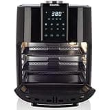 Zavor Crunch 12 Qt Air Fryer Dehydrator Combo with Rotisserie, Toaster Oven, Grill, Roaster & Convection Oven Functions | 8 Presets, Large Capacity, Accessories & Recipe eBook, Black