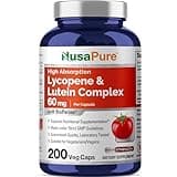 NusaPure Lycopene & Lutein Complex 60mg per Caps, 200 Veggie Capsules (Non-GMO, Vegan)