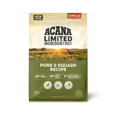 ACANA Singles Limited Ingredient Grain Free High Protein Dry Dog Food Pork & Squash Recipe 4.5lb Bag