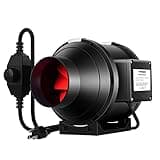 VIVOSUN R4 4 Inch 190 CFM Inline Duct Ventilation Fan with Variable Speed Controller for Grow Tent