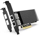 10G PCI-E Network Card with 10Gbps Dual RJ45 Ports, Intel X540-T2 Conrtoller, VIMIN 10Gb Ethernet Adapter Card Compatible with PCI Express X8, X16, Support Windows/Windows Server/Linux/VMware