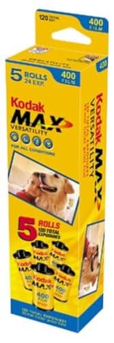 Kodak Gold Ultramax 400 Color Negative Film ISO 400, 35mm, 24 Exposures (5 Roll Pack) 195 4841