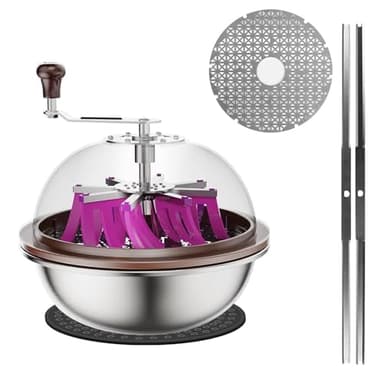 Atour 13 inch Upgraded Bud Leaf Bowl Trimmer: Sharp Stainless Steel Blades for Spin Cut, Clear Visibility Dome, Solid Metal Gear Box & Dry Cutting Screen - Heavy-Duty for Plants, Flowers & Hydroponics