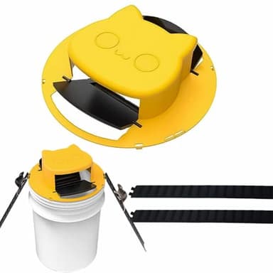 1 Pack Mouse Rat Trap Bucket Lids | Multi-Catch Auto Reset 5 Gallon Mouse Bucket Indoor for Home | Bucket Trap for Mice & Rats | Reusable Indoor & Outdoor Mouse Traps Bucket