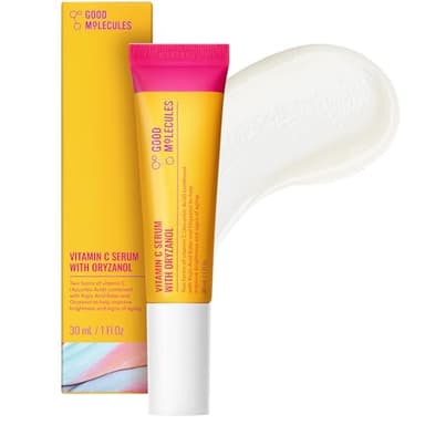 Good Molecules Vitamin C Serum with Oryzanol - Face Serum to Promote Even Skin Tone, Anti-Aging, and Brightening - Skin Care for Face