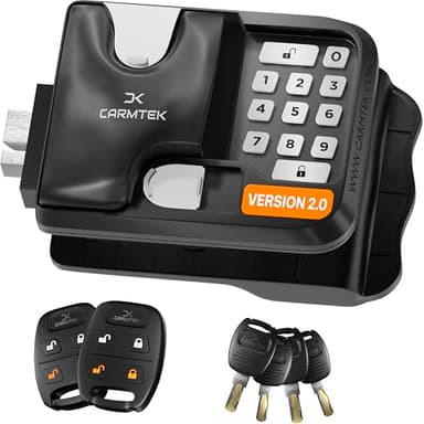 RV Keyless Entry Lock - 10 Digits V2.0 | Secure RV Door Lock Keyless Entry w/ 2 Inside Latches | Travel Trailer Door Lock Replacement w/ 2 Fobs, 4 Unique Keys | Only Fit 3.75" x 2.75" Lock Hole