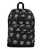 JanSport Right Pack Backpack - Durable Daypack with Padded 15" Laptop Sleeve, Spacious Main Compartment & Integrated Water Bottle Pocket - Barbed Wire Buddy Black White