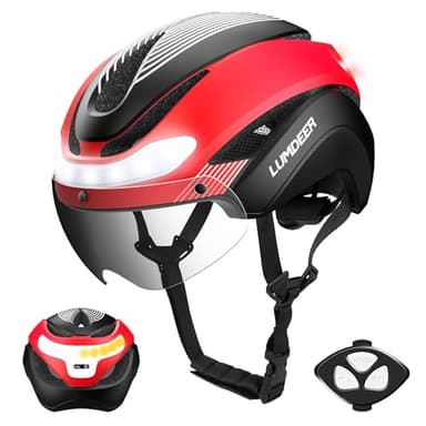 LUMDEER Smart E-Bike Helmet with Light - CPSC & NTA-8776 Certified - Class 3 E-Bikes, Cycling, Scooter, Bicycle, Mountain - Wireless Front & Rear Turn Signals, Automatic Brake Light