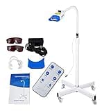 Professional Teeth Whitening Machine LED Light, Mobile 36W Dental Teeth Whitening Lamp Bleaching, Tooth Whitener 3 Colors Blue/Red/Purple Light with Remote Control
